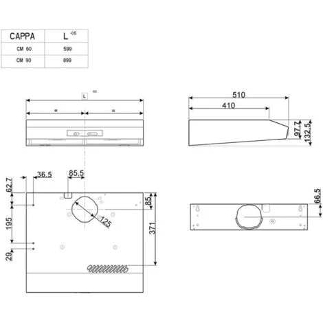 Smeg KTE90EX Cappa Da Incasso A Vista Aspirante Estetica Universale Classe Energetica D 3 Velocita' Illuminazione LED 90 Cm Acciaio Inox 4 Smeg KTE90EX Cappa Da Incasso A Vista Aspirante Estetica Universale Classe Energetica D 3 Velocita' Illuminazione LED 90 Cm Acciaio Inox - immagine 2