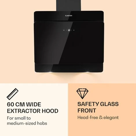 Klarstein Aurica 60 - Cappa Aspirante, 60 Cm, 600 M³/h, LED, Touch, Vetro 5 Klarstein Aurica 60 - Cappa Aspirante, 60 Cm, 600 M³/h, LED, Touch, Vetro - immagine 3