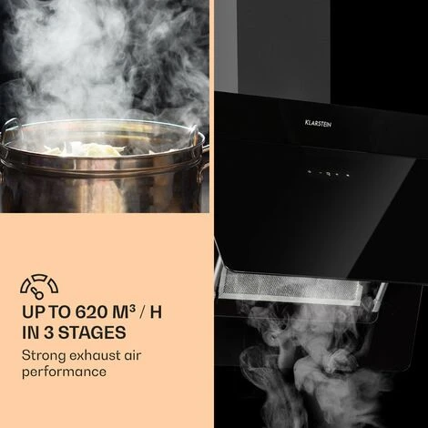 Klarstein Aurica 60 - Cappa Aspirante, 60 Cm, 600 M³/h, LED, Touch, Vetro 6 Klarstein Aurica 60 - Cappa Aspirante, 60 Cm, 600 M³/h, LED, Touch, Vetro - immagine 4
