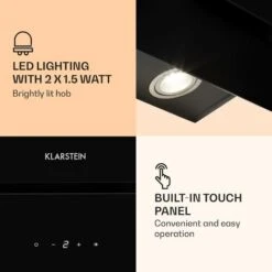 Klarstein Aurica 60 - Cappa Aspirante, 60 Cm, 600 M³/h, LED, Touch, Vetro 11 Klarstein Aurica 60 - Cappa Aspirante, 60 Cm, 600 M³/h, LED, Touch, Vetro -Fornello Italia 13296033 5