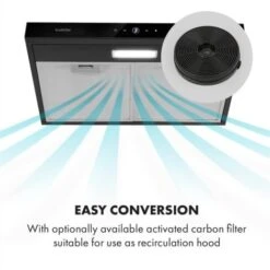 Klarstein Contempo Neo Cappa Sottopensile 60cm 175m³/h Inox Acrilico Nero 9 Klarstein Contempo Neo Cappa Sottopensile 60cm 175m³/h Inox Acrilico Nero -Fornello Italia 13296318 3