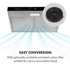 Klarstein Contempo Neo Cappa Sottopensile 60cm 175m³/h Acciaio Inox Acrilico -Fornello Italia 13296319 3