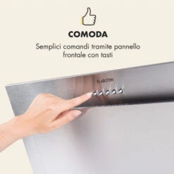 Klarstein Athena - Cappa Aspirante, 60 Cm, Capacità Aspirante: 350 M³/h, LED, Acciaio Inox -Fornello Italia 13296545 3