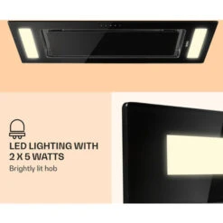 Klarstein Remy - Cappa A Soffitto, 90 Cm, 619 M³/h, 230 W, 3 Livelli, Telecomando -Fornello Italia 13296787 3