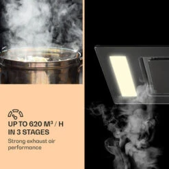 Klarstein Remy - Cappa A Soffitto, 90 Cm, 619 M³/h, 230 W, 3 Livelli, Telecomando -Fornello Italia 13296787 4
