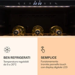 Klarstein Reserva 166 Duo - Frigorifero Per Vini, 166 Bottiglie, 379 Litri, 2 Zone, Touch -Fornello Italia 14061647 4