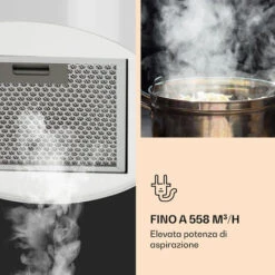 Klarstein Barett - Cappa Aspirante A Isola, Ø 35 Cm, Ricircolo, 558 M³/h, LED, Filtri Ai Carboni Attivi 10 Klarstein Barett - Cappa Aspirante A Isola, Ø 35 Cm, Ricircolo, 558 M³/h, LED, Filtri Ai Carboni Attivi -Fornello Italia 14061974 4