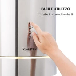 Klarstein Tron Ambience Cappa A Isola Ø38cm Ricircolo 540m³/h LED Acciaio Inox -Fornello Italia 14061982 5