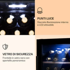 Klarstein Barossa 34 Duo - Frigorifero Per Vini, 34 Bottiglie, 80 Litri, 2 Zone, Controllo Touch -Fornello Italia 14062023 3