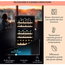Klarstein Barossa 40 Duo - Frigorifero Per Vini, 2 Zone, 41 Bottiglie, Porta Di Vetro, Touch, LED -Fornello Italia 14062027 4