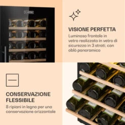 Klarstein Barossa 77 Duo Cantinetta Vino 2 Zone 191 L 77 Fl. Touch LED Nero -Fornello Italia 14062032 4