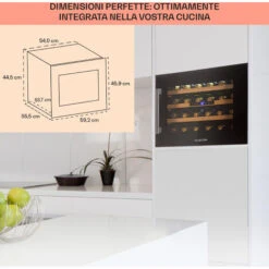 Klarstein Vinsider 24 Built-In Uno Onyx Exition Frigorifero Per Vini Da Incasso 24 Bottiglie 57 L -Fornello Italia 14062033 5
