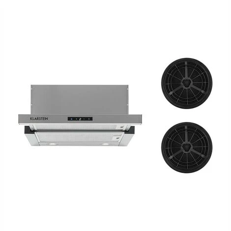 Klarstein Vinea Cappa Aspirante Set Di Ricircolo 60 Cm 610 M³/h Filtro A Carbone Attivo Argento 3 Klarstein Vinea Cappa Aspirante Set Di Ricircolo 60 Cm 610 M³/h Filtro A Carbone Attivo Argento