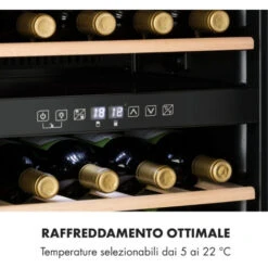 Klarstein Vinamour 29 Duo - Frigorifero Per Vini, 2 Zone, 80 L/29 Bottiglie, 5-22°C, Touch -Fornello Italia 14458752 5