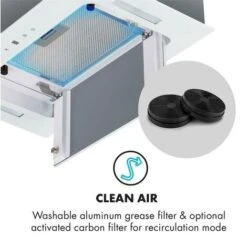 Klarstein Hektor Cappa Aspirante A Incasso 52cm Scarico: 530 M³/h LED Touch Vetro -Fornello Italia 14914829 5