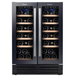Candy CCVB 60D Vino Cantina Da Incasso 38 Bottiglie Ripiani In Legno 81,3 Cm Nero