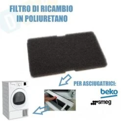 Filtro Asciugatrice Spugna Poliuretano Asciugatrice Beko Smeg 782372152 2964840100 2964840200