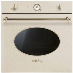 Smeg SF800AVO Forno Elettrico Da Incasso Ventilato Estetica Coloniale Capacita' 70 Litri Classe Energetica A-10% 6 Funzioni 60 Cm Avena