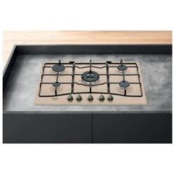 Hotpoint Ariston PCN 750 T (AV)R/HA Piano Cottura A Gas 5 Zone 75 Cm Avena -Fornello Italia 16507986 5
