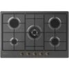 Candy CHW74WGTGH Piano Cottura A Gas 5 Zone 75 Cm Grigio -Fornello Italia 16517338 1