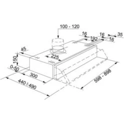 Franke FSI 632 GR Cappa Integrato A Soffitto Filtrante Classe Energetica D Sottopensile Portata 370 Mⁿ/h 3 Velocita' 60 Cm Grigio 315.0547.777 -Fornello Italia 16525250 3