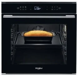 Whirlpool W7 OM4 4S1 P BL Forno Elettrico Multifunzione Da Incasso Pirolitico Capacità 73 Litri Classe Energetica A+ 8 Funzioni Display LCD Tecnologia 6° Senso 60 Cm Nero