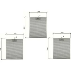 FILTRO CAPPA FABER 133.0017.054 4268960 ALLUMINIO 253 X 300 Mm 3 PZ F 204