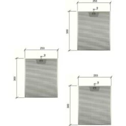 FRANKE 1960373 ARISTON 059594 FILTRO CAPPA ALLUMINIO 253X300mm 39610300 F204 3PZ -Fornello Italia 18219952 3