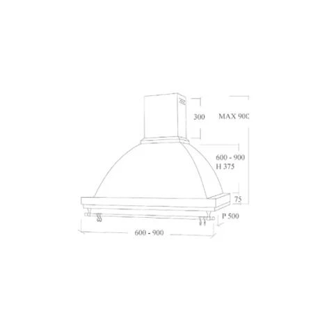 Cappa Parete Valentina Da 90cm Finitura Antracite Prod. Italia 90X50 4 Cappa Parete Valentina Da 90cm Finitura Antracite Prod. Italia 90X50 - immagine 2