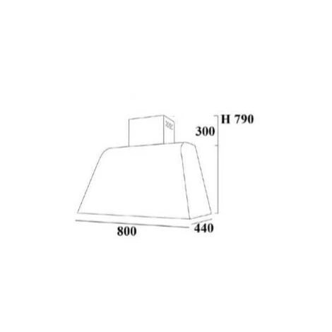 CAPPA A PARETE ACCIAIO VERNICIATO NERO DA 80 INFINITY MADE IN ITALY 4 CAPPA A PARETE ACCIAIO VERNICIATO NERO DA 80 INFINITY MADE IN ITALY - immagine 2