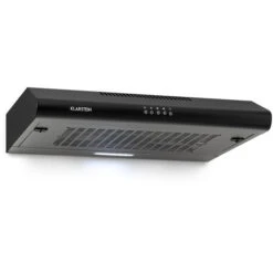 Klarstein Capannina Cappa Sottopensile 60cm 166m³/h LED Acciaio Inox Nero