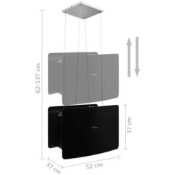 Cappa Da Cucina Ad Isola Sospesa LCD Sensore In Vetro Temperato VidaXL 9 Cappa Da Cucina Ad Isola Sospesa LCD Sensore In Vetro Temperato VidaXL -Fornello Italia 18956903 3