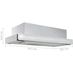 Cappa Da Cucina Incorporata Sottile 480 M³/h Alluminio Acciaio VidaXL 9 Cappa Da Cucina Incorporata Sottile 480 M³/h Alluminio Acciaio VidaXL -Fornello Italia 19230605 3