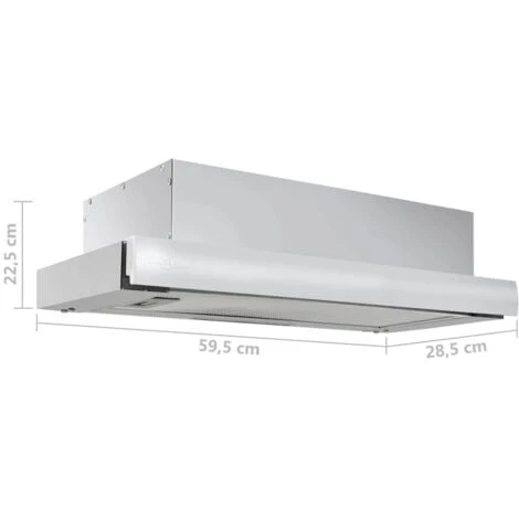 Cappa Da Cucina Incorporata Sottile 480 M³/h Alluminio Acciaio VidaXL 5 Cappa Da Cucina Incorporata Sottile 480 M³/h Alluminio Acciaio VidaXL - immagine 3