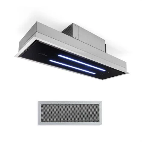 Klarstein High Line Cappa A Soffitto 77cm 410 M3/h 75W 3 Livelli Telecomando Nero 3 Klarstein High Line Cappa A Soffitto 77cm 410 M3/h 75W 3 Livelli Telecomando Nero