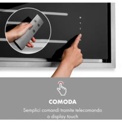 Klarstein High Line Cappa A Soffitto 77cm 410 M3/h 75W 3 Livelli Telecomando Nero 9 Klarstein High Line Cappa A Soffitto 77cm 410 M3/h 75W 3 Livelli Telecomando Nero -Fornello Italia 22853874 3