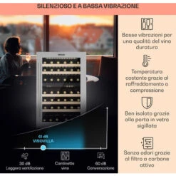 Klarstein Vinovilla 79 Built-In Duo Frigorifero Per Vini A Due Zone, 190l, 79 Bott., Anta In Vetro A 3 Strati -Fornello Italia 22854037 4