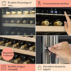 Klarstein Vinovilla 79 Built-In Duo Frigorifero Per Vini A Due Zone, 190l, 79 Bott., Anta In Vetro A 3 Strati -Fornello Italia 22854037 5
