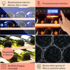 Klarstein Vinovilla 43 Built-In Duo Cantinetta-frigo Per Vini - Onyx Edition - 129l 43 Bottiglie 2 Zone 11 Klarstein Vinovilla 43 Built-In Duo Cantinetta-frigo Per Vini - Onyx Edition - 129l 43 Bottiglie 2 Zone -Fornello Italia 22854288 5