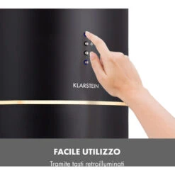 Klarstein Tron Ambience Cappa Aspirante A Isola Ø38cm Ricircolo 540m³/h LED Nero -Fornello Italia 22854332 5