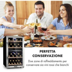 Klarstein Vinamour 45D Frigorifero Per Vini 2 Zone 118 L/45 Bottiglie 5-18 °C Inox -Fornello Italia 22854337 4
