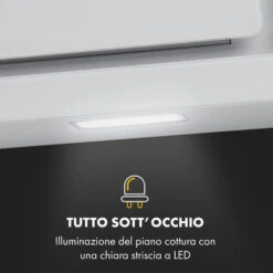 Klarstein Sofia 60 Cappa Aspirante 300 M³/h Touch-Control Frontale In Vetro Bianco -Fornello Italia 22854391 5