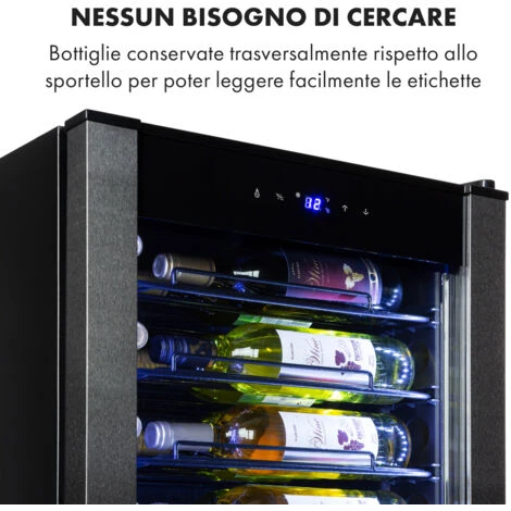 Klarstein Vinomatica 36 Uno - Frigorifero Per Vini, 95 L, Pannello Di Controllo Touch, 85 W, 4-18 °C 5 Klarstein Vinomatica 36 Uno - Frigorifero Per Vini, 95 L, Pannello Di Controllo Touch, 85 W, 4-18 °C - immagine 3