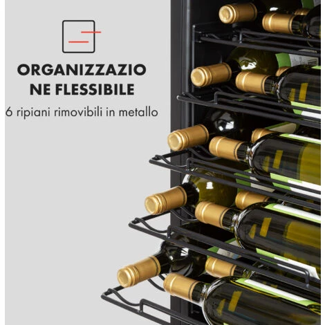 Klarstein Vinomatica 36 Uno - Frigorifero Per Vini, 95 L, Pannello Di Controllo Touch, 85 W, 4-18 °C 6 Klarstein Vinomatica 36 Uno - Frigorifero Per Vini, 95 L, Pannello Di Controllo Touch, 85 W, 4-18 °C - immagine 4