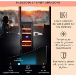 Klarstein Cantinetta-frigo Per Vini Vinovilla 17 Built-In Duo A Due Zone 53l 17 Bott. 3 Colori Anta In Vetro -Fornello Italia 23123811 4