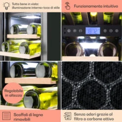 Klarstein Cantinetta-frigo Per Vini Vinovilla 17 Built-In Duo A Due Zone 53l 17 Bott. 3 Colori Anta In Vetro -Fornello Italia 23123811 5