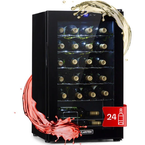 Klarstein Shiraz 24 Uno - Frigorifero Per Vini, 63 L, 24 Bottiglie, Pannello Di Controllo Touch, 5-18°C 3 Klarstein Shiraz 24 Uno - Frigorifero Per Vini, 63 L, 24 Bottiglie, Pannello Di Controllo Touch, 5-18°C