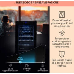 Klarstein Shiraz 24 Uno - Frigorifero Per Vini, 63 L, 24 Bottiglie, Pannello Di Controllo Touch, 5-18°C 10 Klarstein Shiraz 24 Uno - Frigorifero Per Vini, 63 L, 24 Bottiglie, Pannello Di Controllo Touch, 5-18°C -Fornello Italia 23627380 4