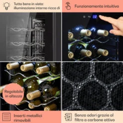 Klarstein Shiraz 15 Slim Uno - Frigorifero Per Vini, 44 L, Pannello Di Controllo Touch, 5-18°C -Fornello Italia 23803067 5