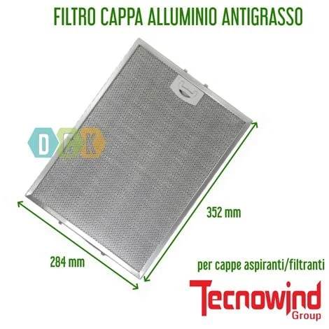 Filtro Cappa Metallico Alluminio Tecnowind 284 Mm X 352 Mm Antigrasso Cappa Aspirante 3 Filtro Cappa Metallico Alluminio Tecnowind 284 Mm X 352 Mm Antigrasso Cappa Aspirante